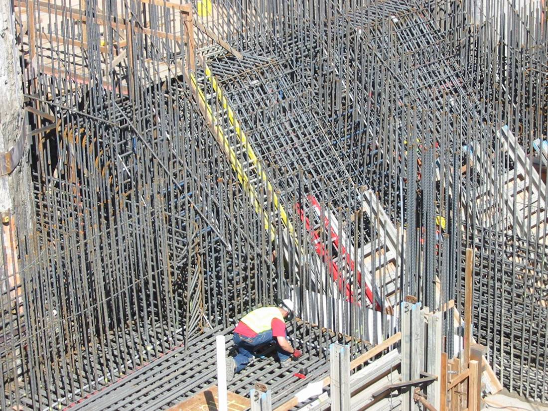 Concrete and reinforced concrete worker, at work