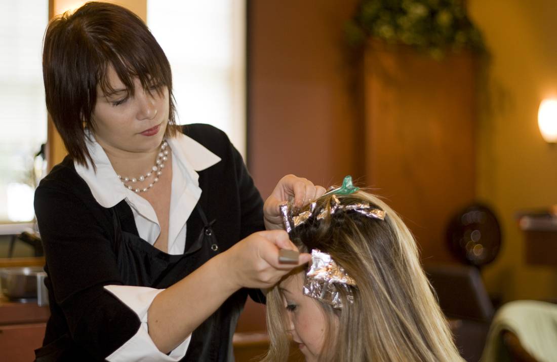 Hairdresser, at work