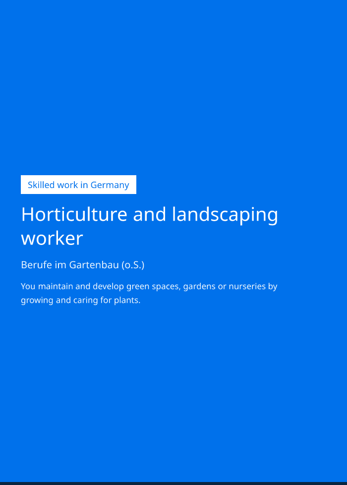 Occupation brochure