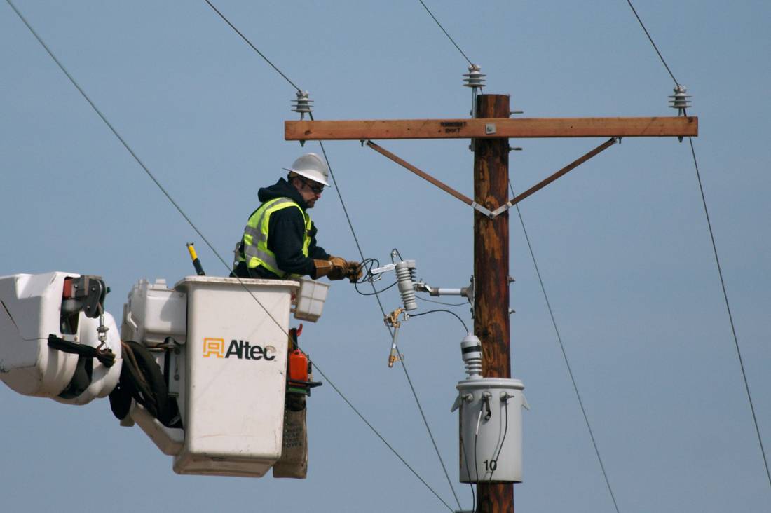Construction Electrician, at work