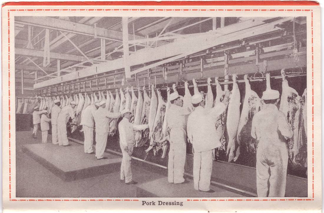 Meat processing occupations, at work