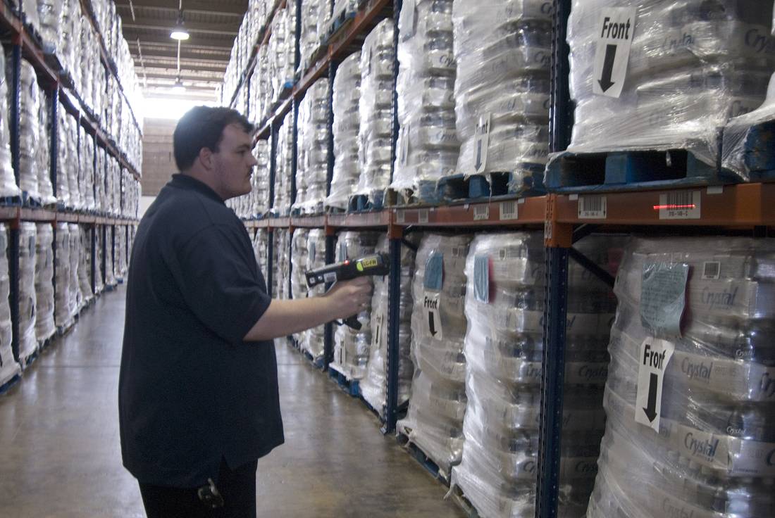 Warehouse logistics worker, at work