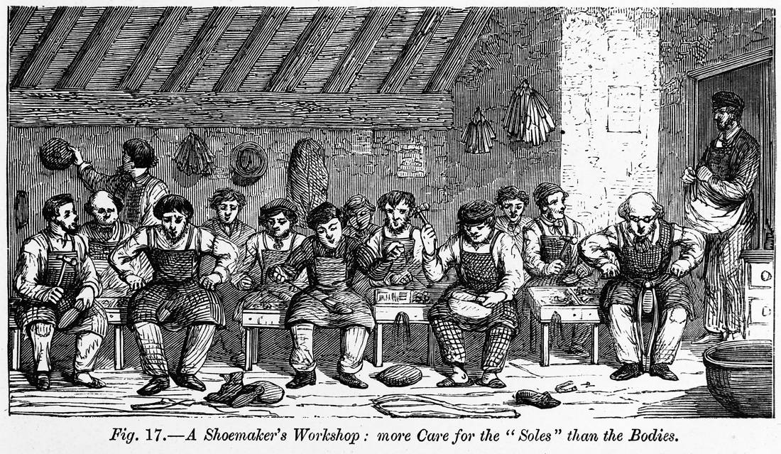 Shoe manufacturing occupations, at work