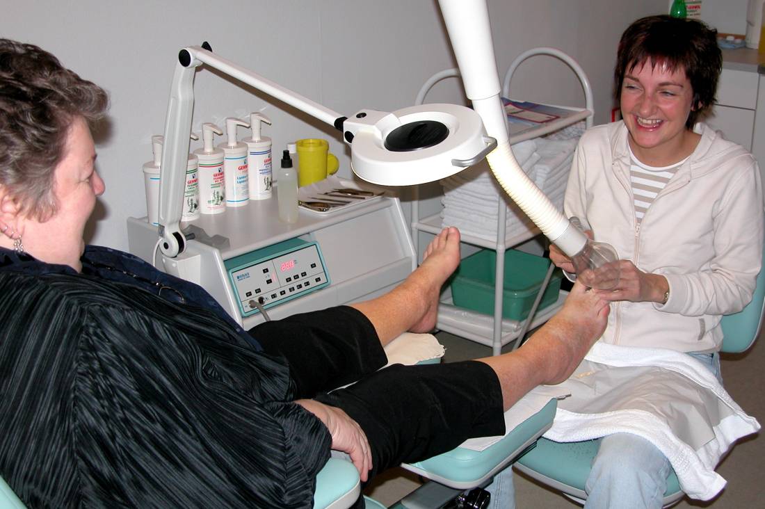 Podiatrist / chiropodist, at work