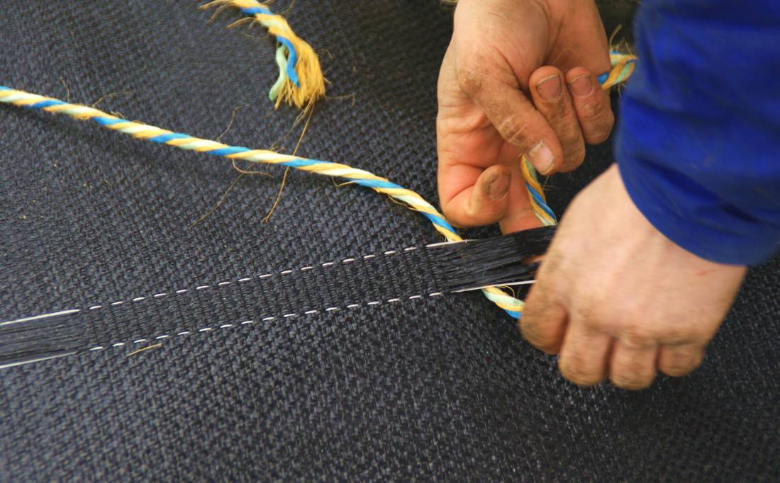 Technical textile maker, sailmaker, at work
