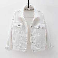Veste en jeans (Blanc, M)