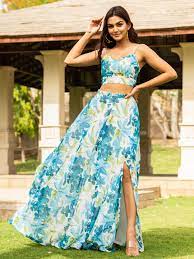 Top et jupe bleu Aqua (M)